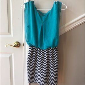 Teal top dress