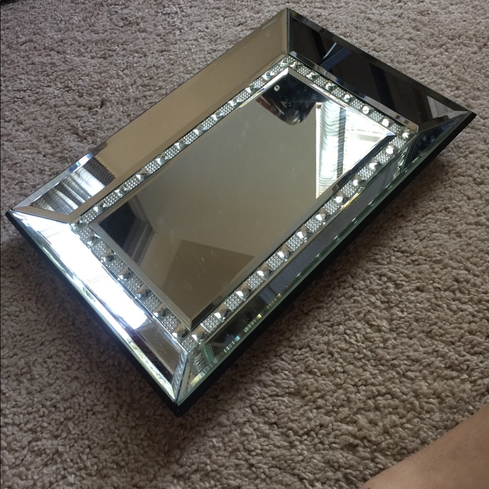 Mirror jewelry tray