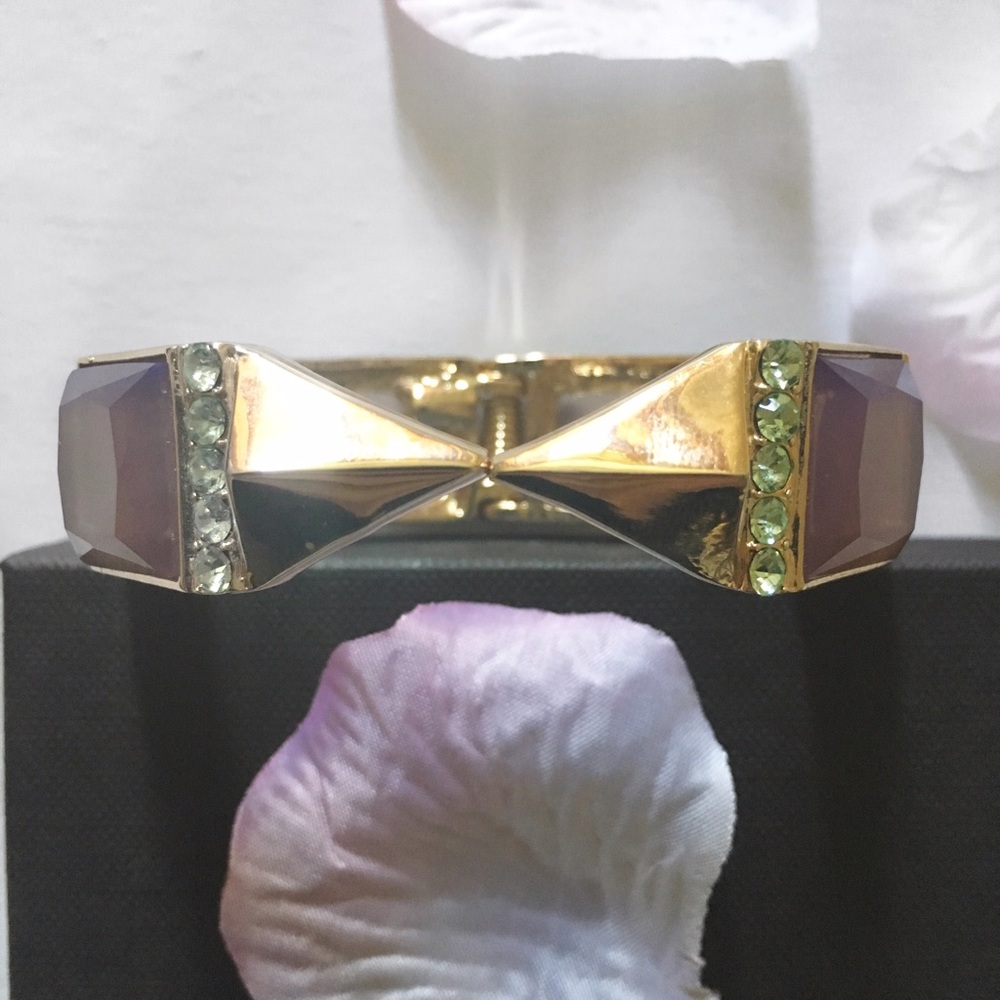 Jewelmint Helena Purple and Gold Cuff Bracelet