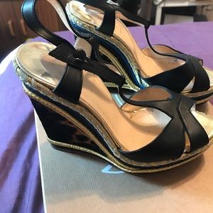 Authentic Christian Louboutin wedge sandals