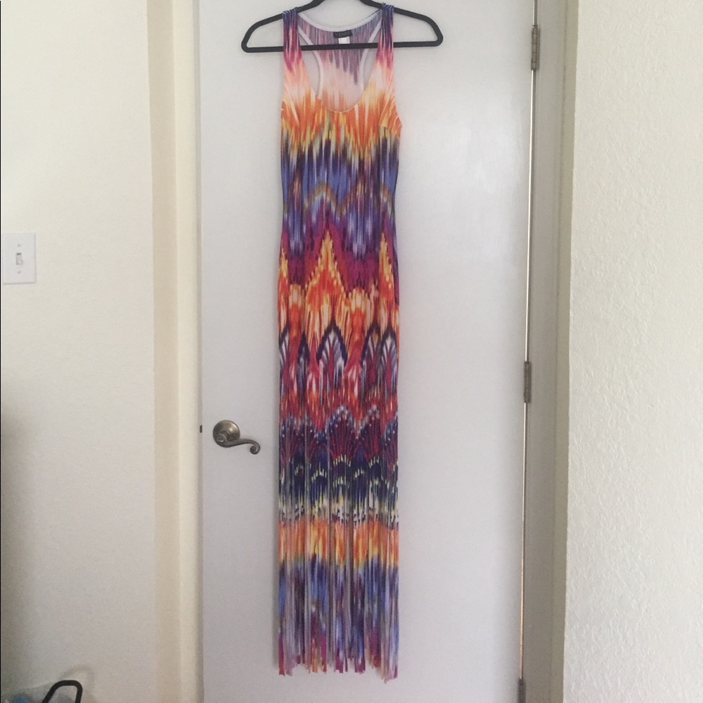 Colorful maxi coverup medium