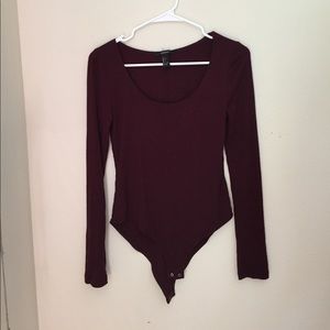 Maroon Forever 21 Bodysuit