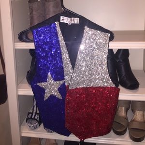 Texas flag vest