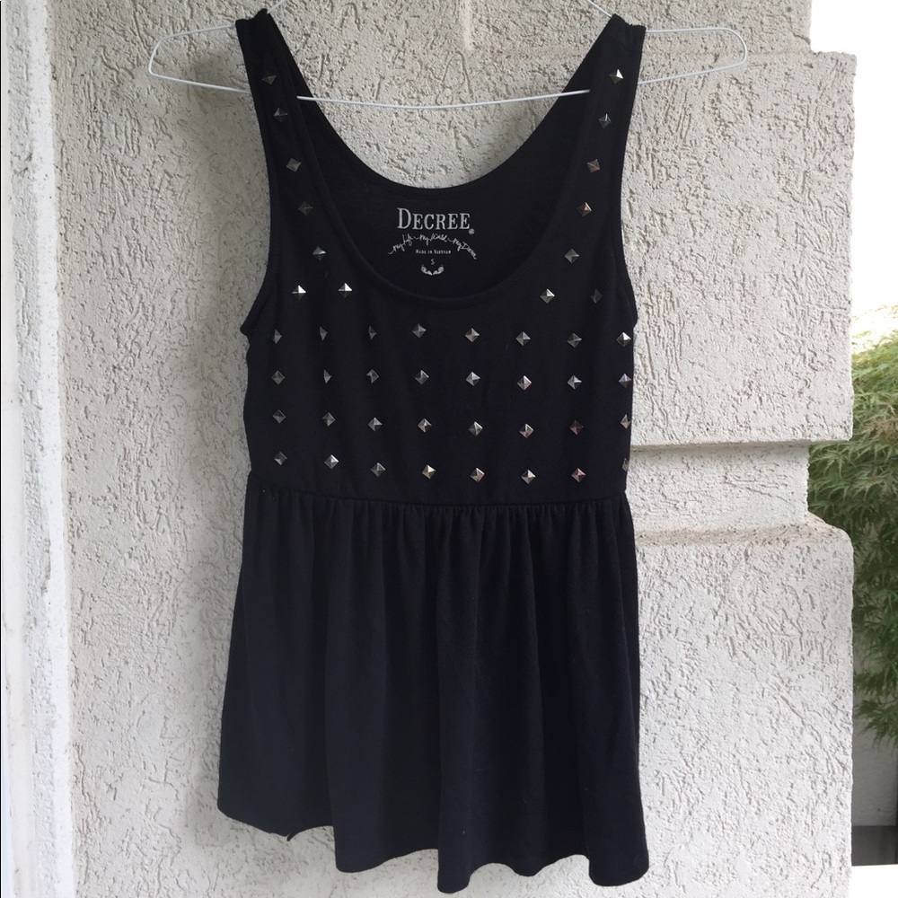 Black tank top with studs size s kholls