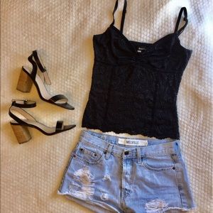 Black Lace Bebe Tank