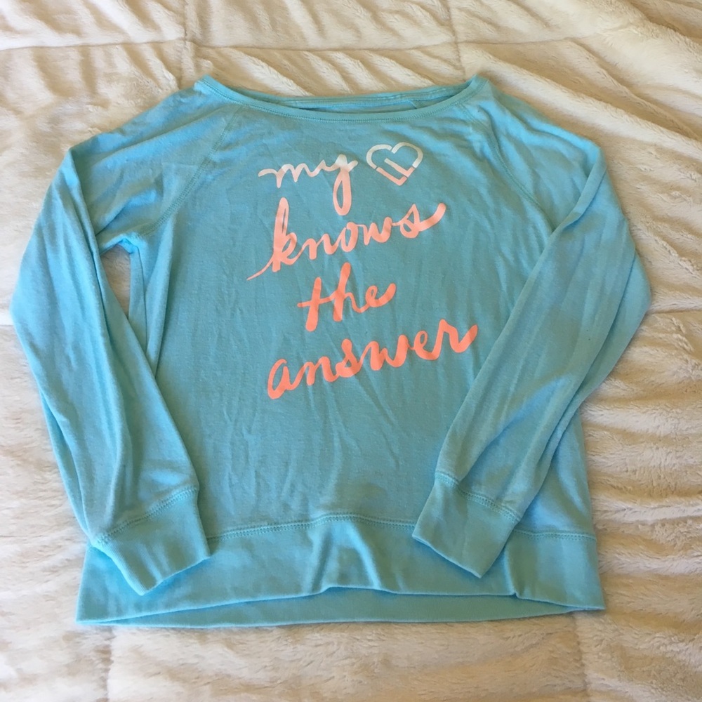 Baby blue lightweight sweatshirt