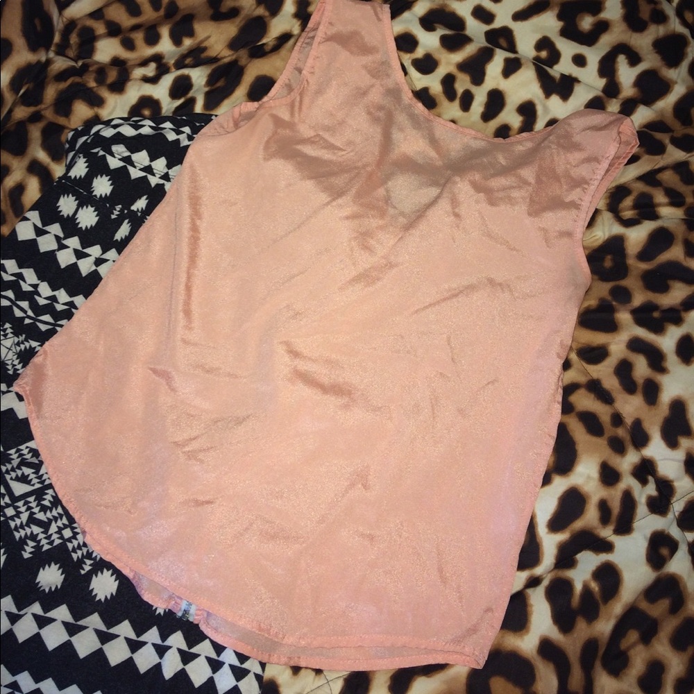 Pink sleeveless top