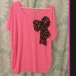 Cute plus size pink top