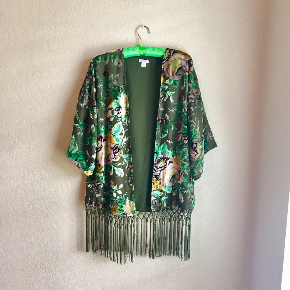 Fringe kimono