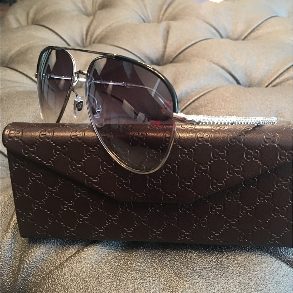 Gucci Aviator crystal sunglasses - Picture 6 of 8