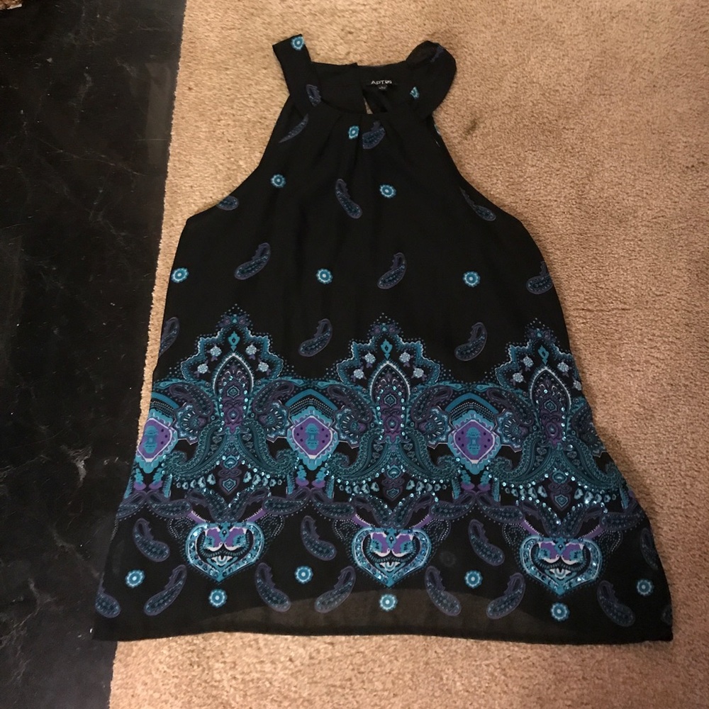 Cowneck sequin top