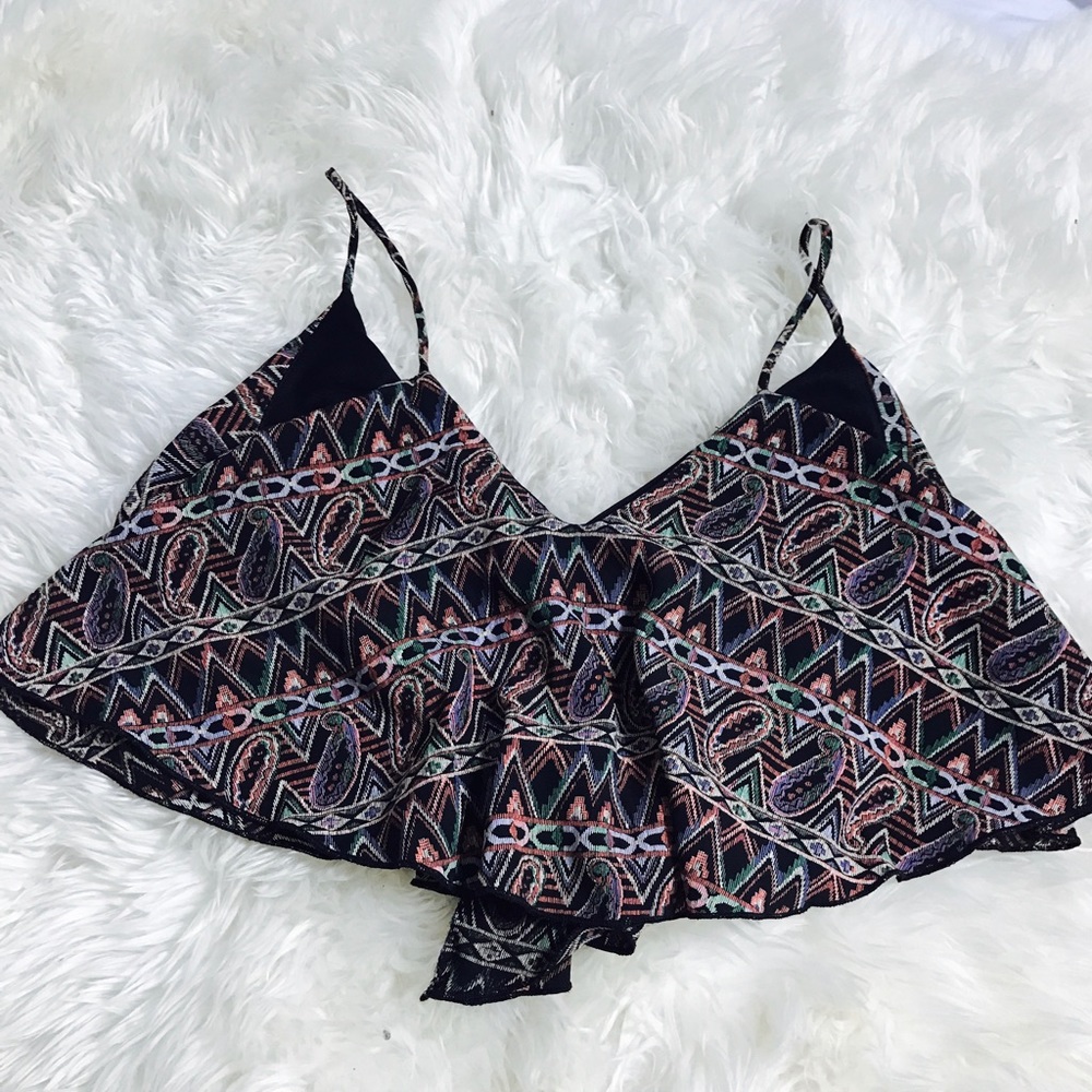 Rustic vneck crop top