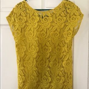 Yellow lace Zara Top.