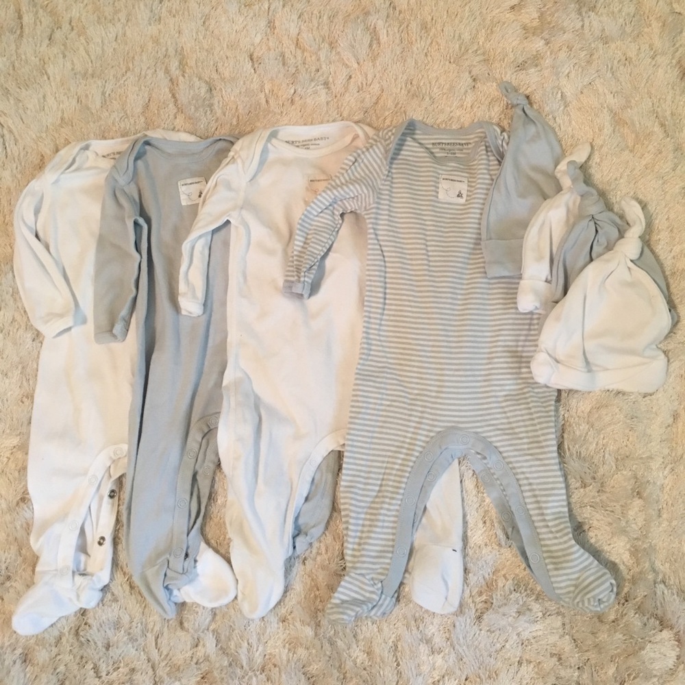 Organic Cotton Footies and Hats by Burt's Bees