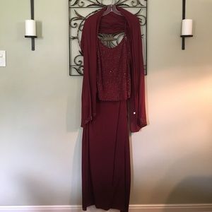 Ann Taylor two piece formal with scarf