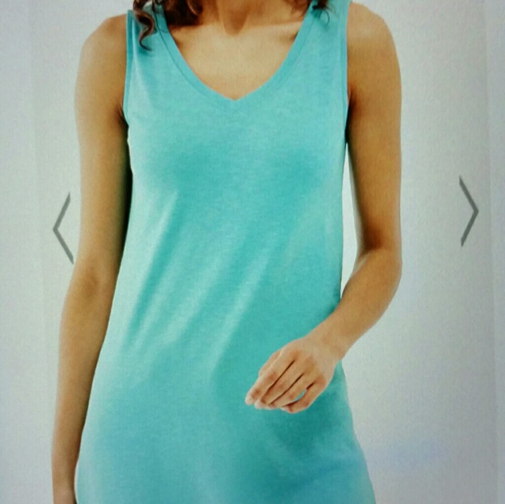 NWOT- Pima V neck sleeveless tunic