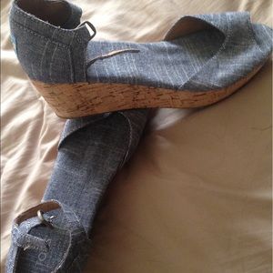 Toms denim wedge
