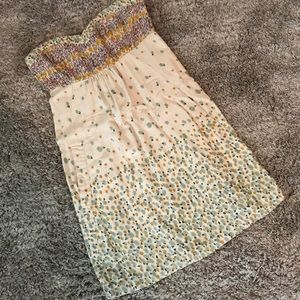 Urban outfitters floral strapless dress