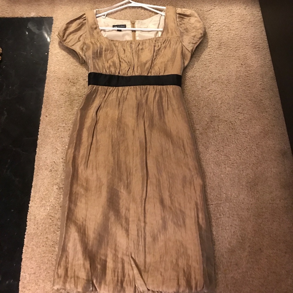 Gold and Black Belt dress
