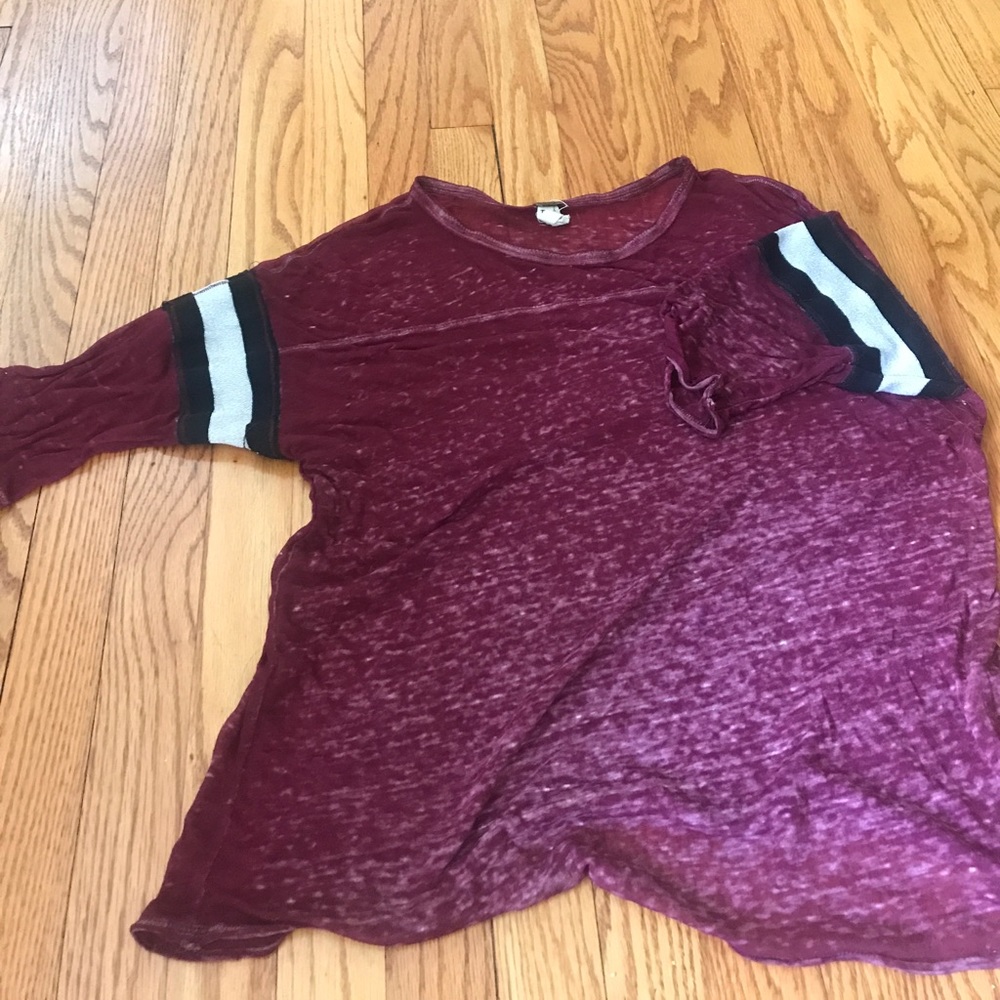 Free People Quater Sleeve Top