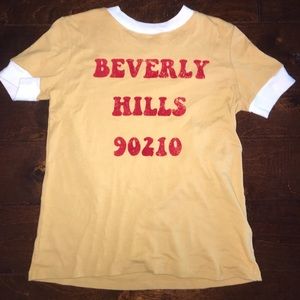 Mustard yellow "Beverly hills 90210" shirt