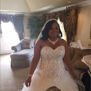 Beaded wedding dress size 16