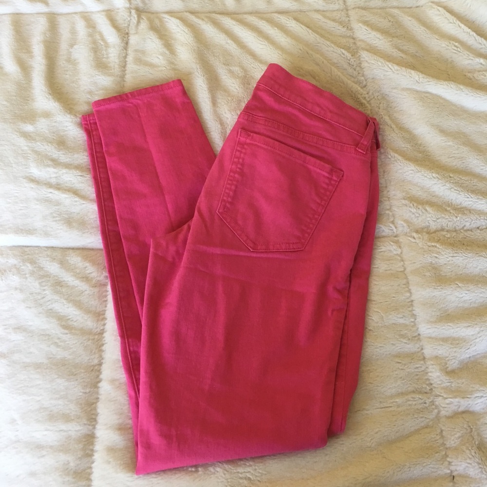 Pink skinny jeans