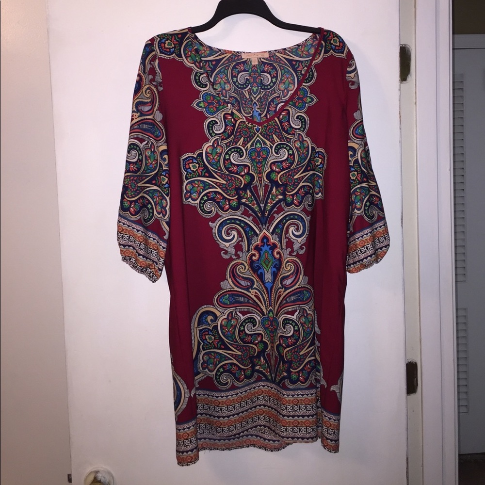 Red Dashiki Dress
