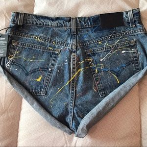 One teaspoon salvage vintage paint bandits shorts