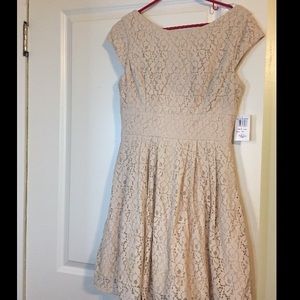 NWT B Darlin nude skater dress. Size 6