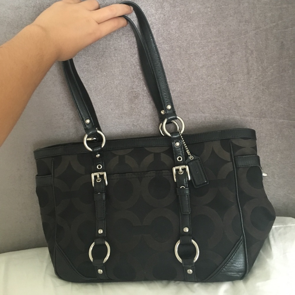 Coach OP Art Sateen Tote