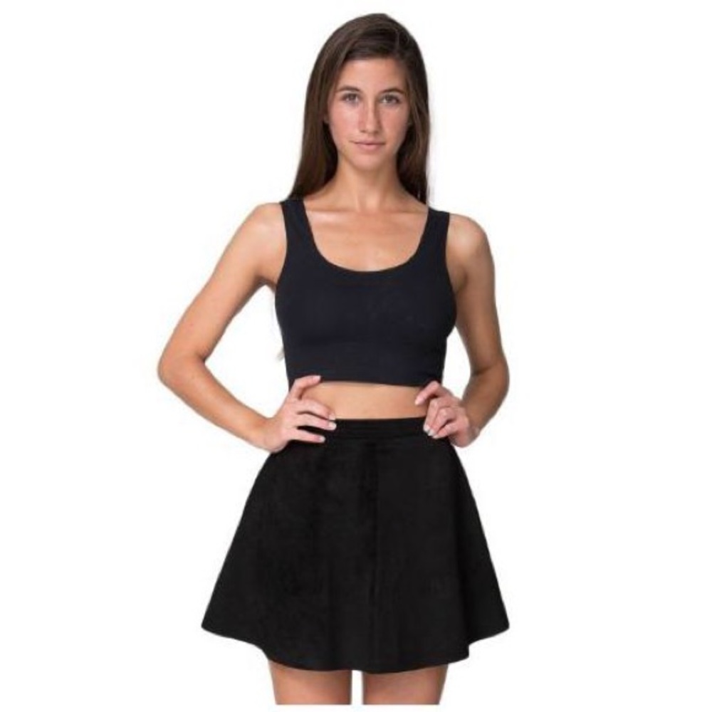 American Apparel Leather Circle Skirt XS NWT