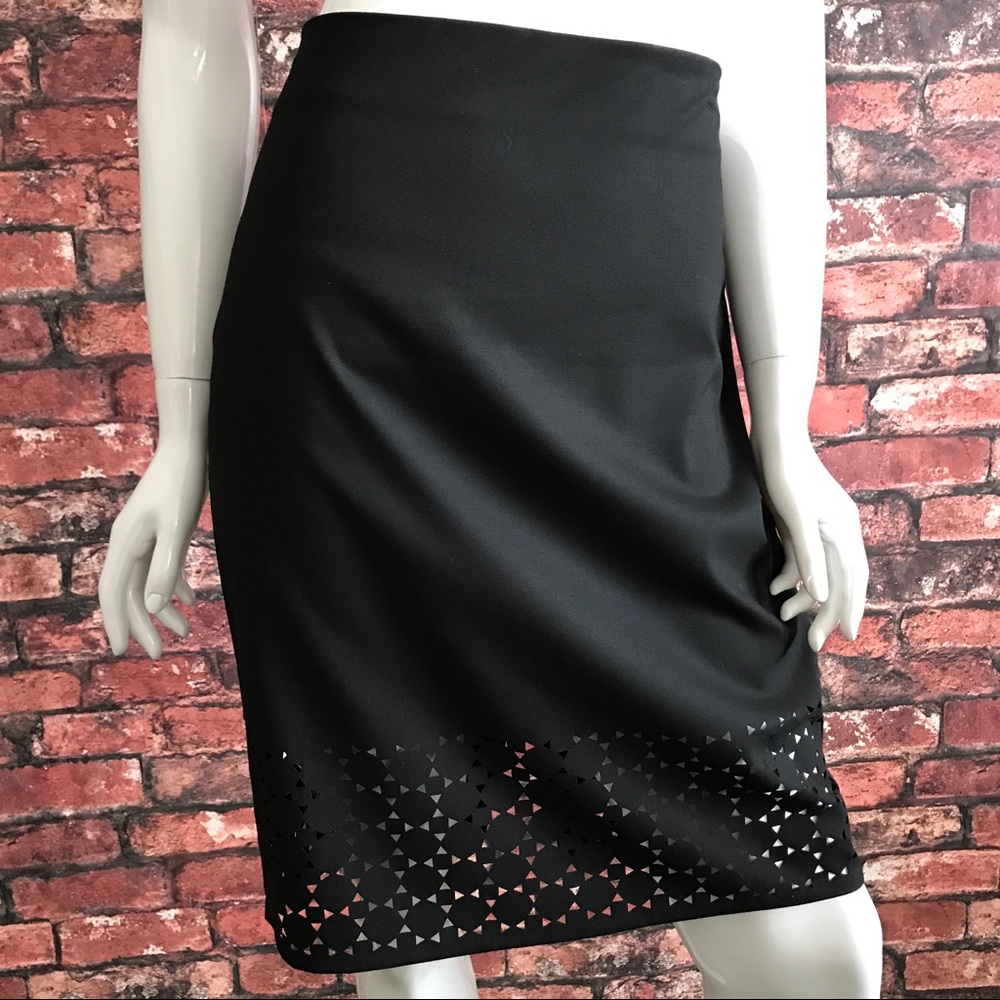 NYCO Laser Cut Eyelet Midi Skirt