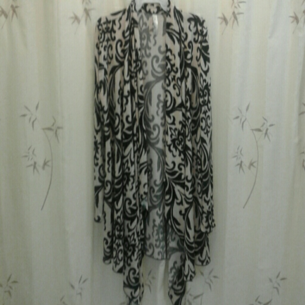 Cream and black cardigan