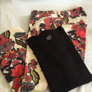 🆕 J. Crew "City Fit" paisley cotton Capri