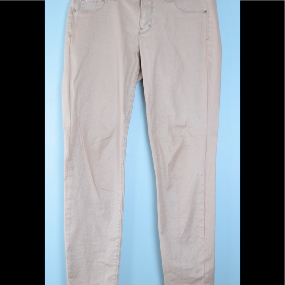 WHBM shimmer pink skinny jeans 8R