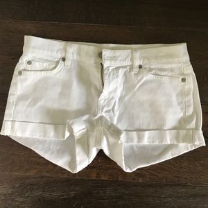 7 for all mankind white shorts!!