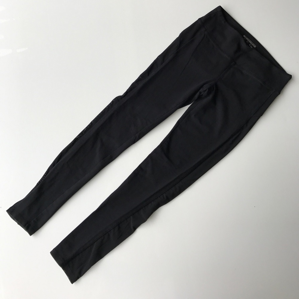 Black Mesh Paneled Leggings