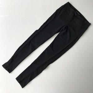 Black Mesh Paneled Leggings