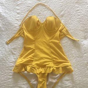 Bright yellow one piece