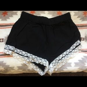 Lace Trim Shorts