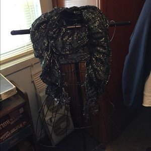 Black and silver scarf