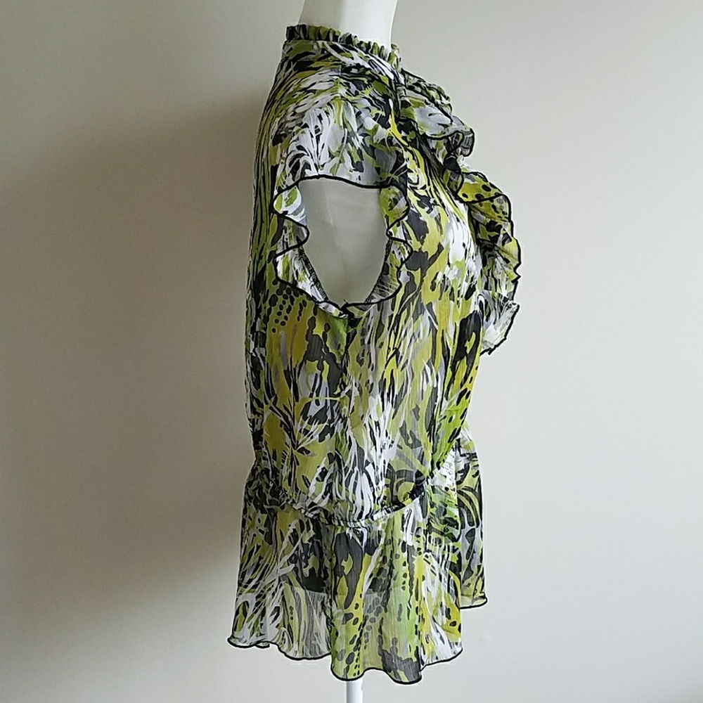 Cato Large Ruffle Button Blouse - Picture 4 of 8