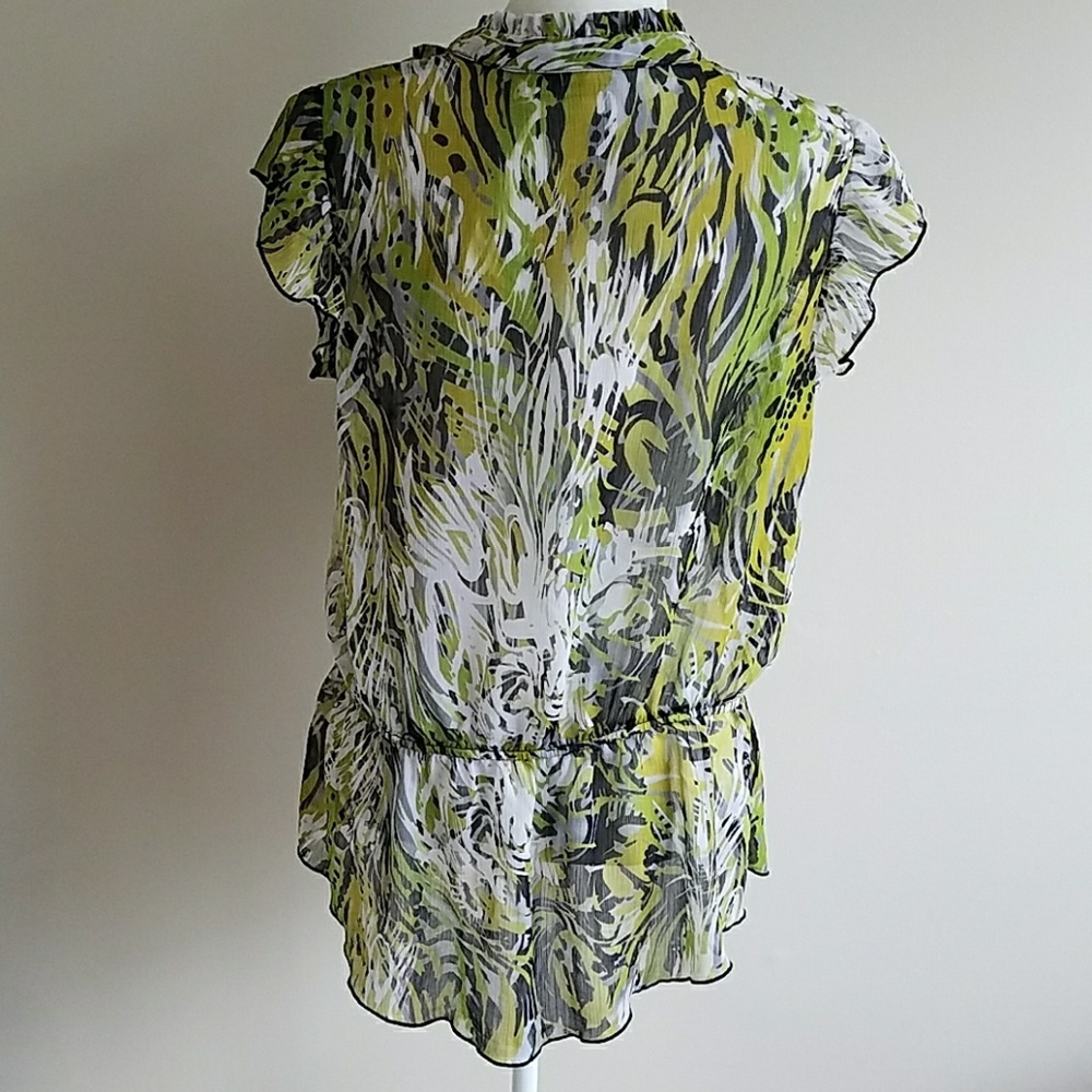 Cato Large Ruffle Button Blouse - Picture 3 of 8