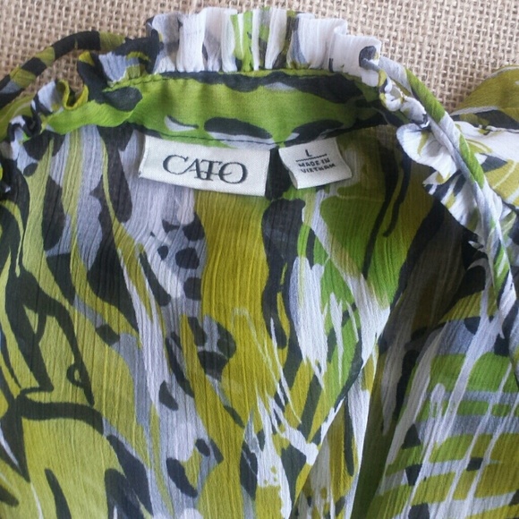 Cato Large Ruffle Button Blouse - Picture 8 of 8