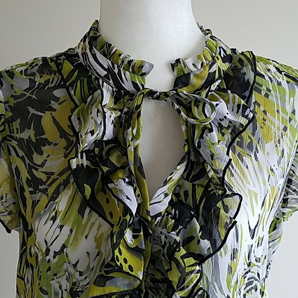 Cato Large Ruffle Button Blouse - Picture 2 of 8