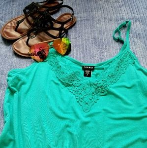 Lace Trim Swing Cami Top