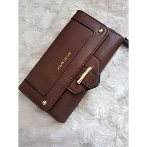 Jaclyn Smith brown leather wallet