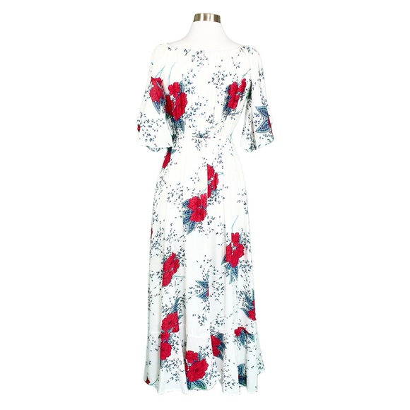 ⚡️CLEARANCE White Floral Off Shoulder Maxi Dress - Picture 7 of 7