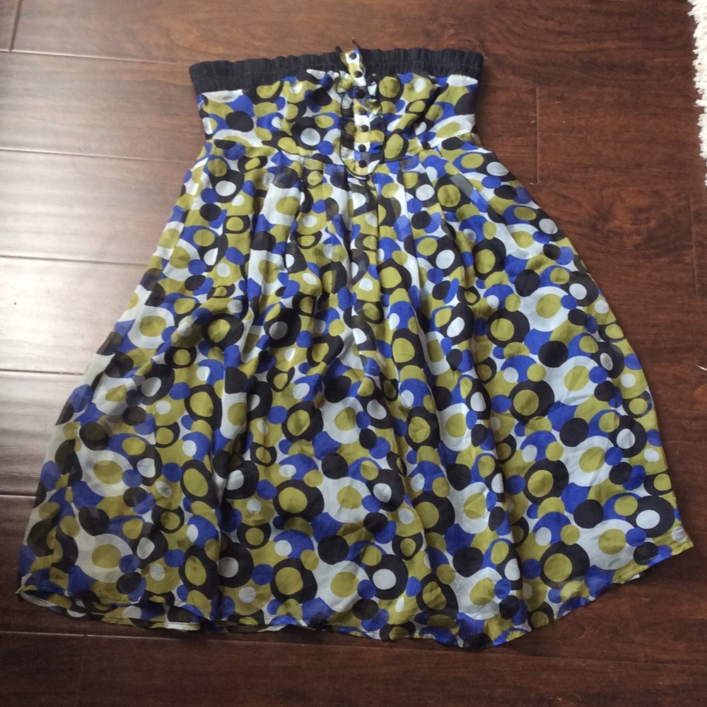 Bella Strapless Multi Colored Dotted Dress - Picture 6 of 6